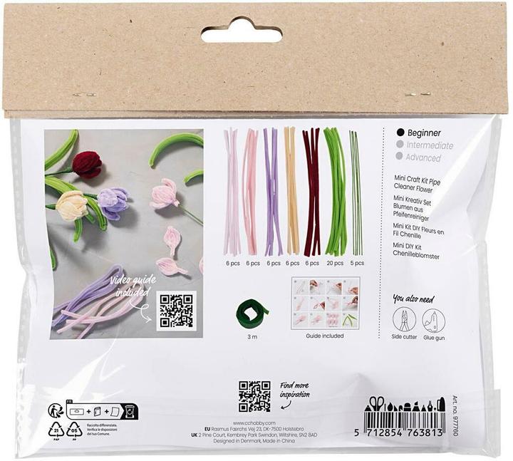 Actual product image Creativ Company Bastelset Tulpen, Chenilledraht Mini, Altersempfehlung ab