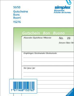 Immagine prodotto Simplex Buoni 3 lingue D/F/I (100 x)