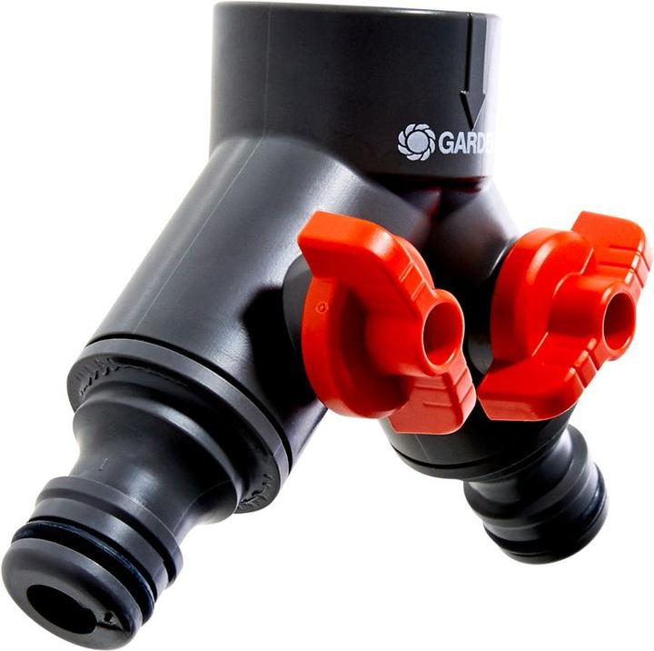 Actual product image Gardena Two-way valve (Tap adaptor, Multi-coupling, 13 mm)