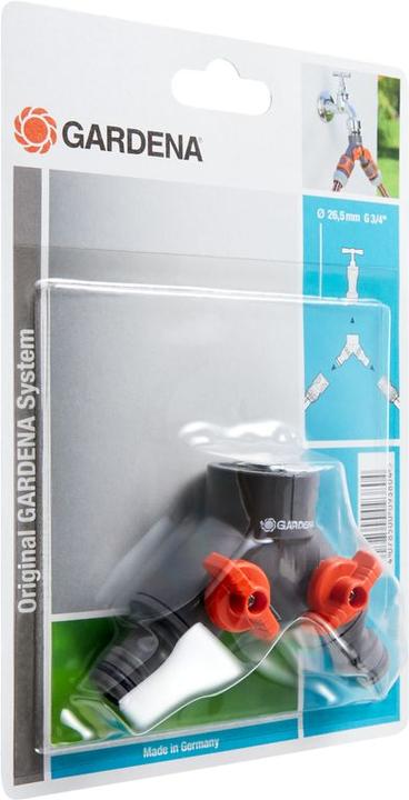 Actual product image Gardena Two-way valve (Tap adaptor, Multi-coupling, 13 mm)