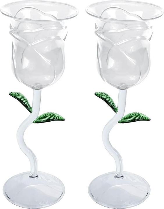 Image du produit Mikamax Set de verres à vin rose (20 cl, 2 Verres, Verres à vin rouge)