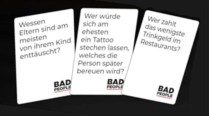 Actual product image Dyce Games Bad People - Finde heraus, was deine Freunde WIRKLICH über dich denken (German)