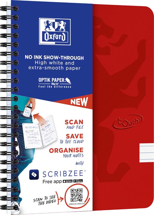 Produktbild Oxford Touch Spiralheft A5 liniert (A5, Liniert, Weicher Einband)