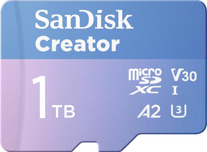 Produktbild SanDisk Creator UHS-I V30 (1000 GB, microSDXC, U3, UHS-I)
