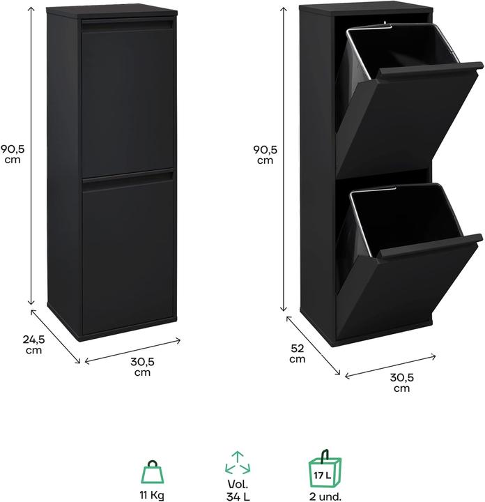 Actual product image Arregui Basic CR206-B Mülltrennsystem (34 l)
