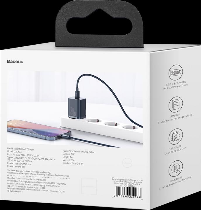Image du produit Baseus Chargeur rapide Super Si Set (20 W)