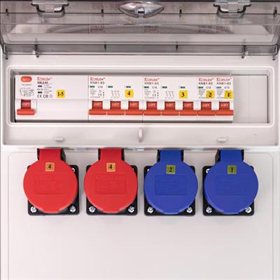 Produktbild EB Troller Baustromverteiler (7 x, CEE 16/5, CEE 32/5)