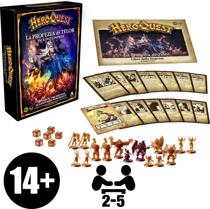 Produktbild Hasbro Gaming HeroQuest Die Prophezeiung von Telor Abenteuerpack, HeroQuest Basisspiel erforderlich (Italienisch)