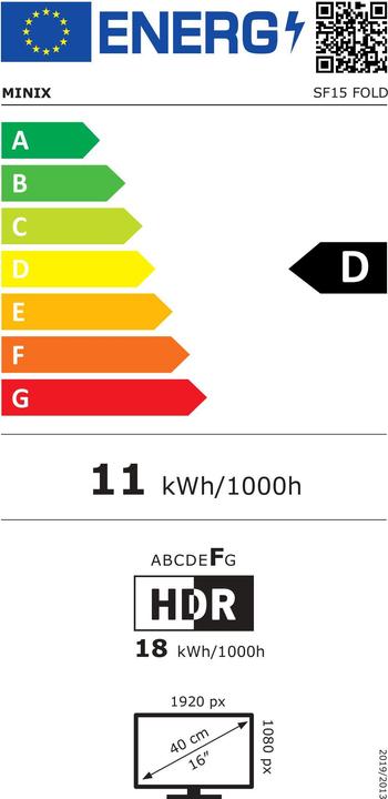 Energie-Label Minix SF15 (1920 x 1080 Pixel, 15.60")