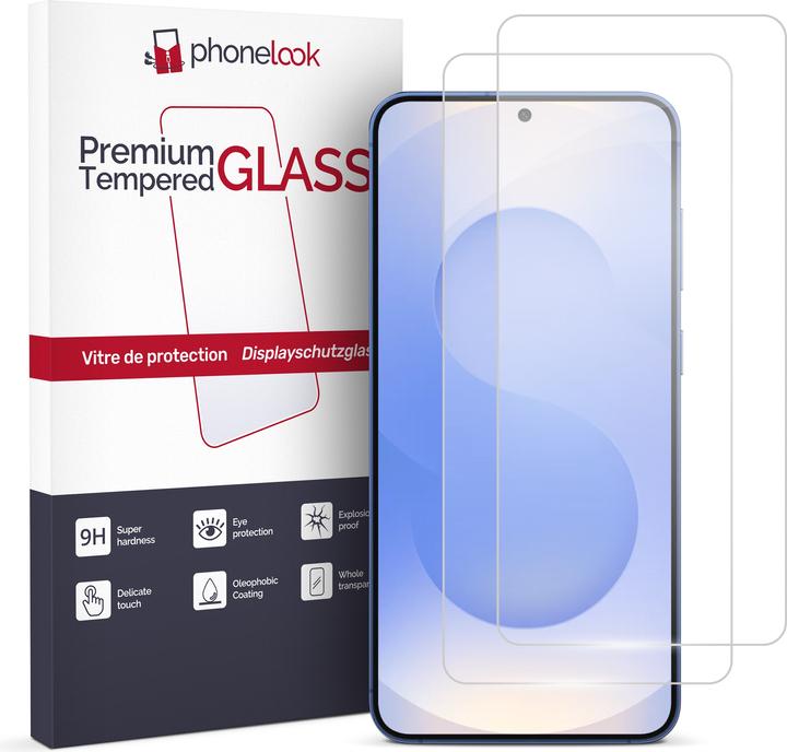 Actual product image PhoneLook 2er Set Panzer Glas Displayschutzfolie (2 Piece, Samsung Galaxy S25)