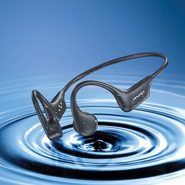 Actual product image Awei słuchawki przewodnictwo kostne A899BL czarny/black (7 h, Cable)