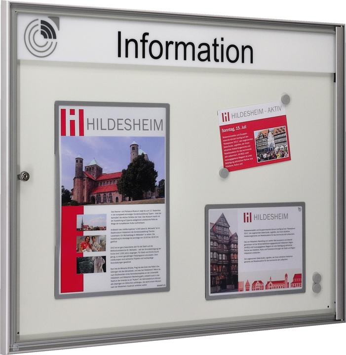 Actual product image kaiserkraft Display case for indoor use (Magnet board, 76 x 50 cm)