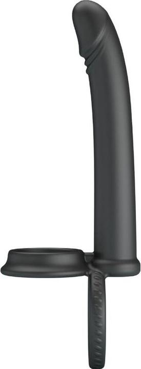 Actual product image Pretty Love Dillion Double Penetration Double Cock Ring Black
