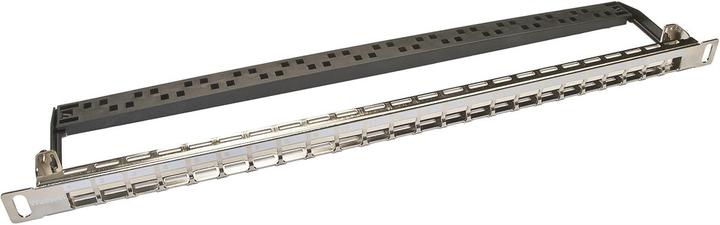 Actual product image Wirewin 24-port 0.5 U patch panel, shielded