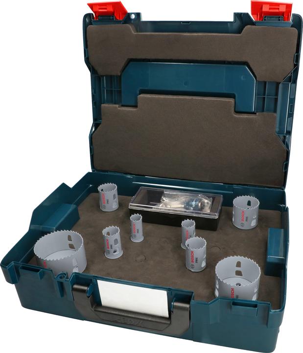 Actual product image Bosch Professional Zubehör PRO Multi Material PC Plus hole saw set, 11 pcs. (51 millimetres, 40 millimetres, 30 millimetres, 35 millimetres, 22 millimetres, 83 millimetres, 68 millimetres, 25 millimetres)