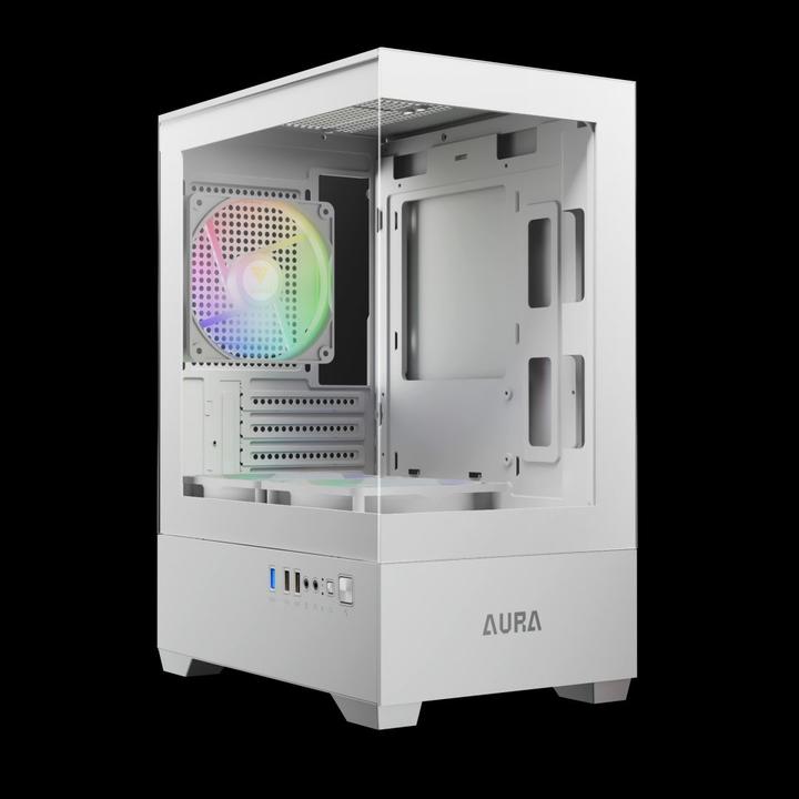 Image du produit Gamdias Boitier Mini Tour Micro ATX Aura GC9M RGB avec panneaux vitrés (Blanc)