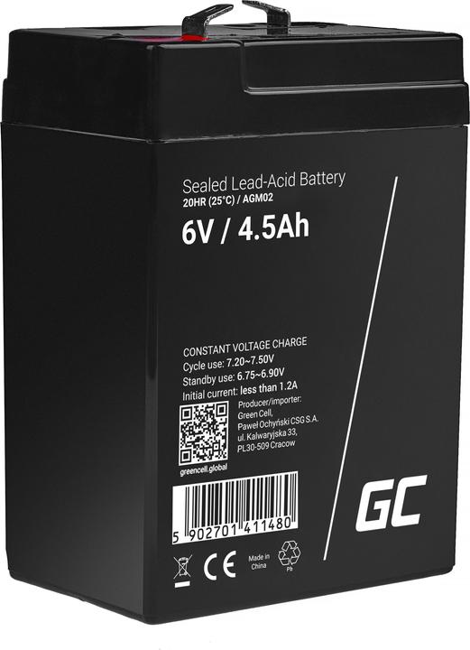 Immagine prodotto GreenCell AGM02 (6 V, 4.50 Ah)