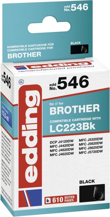 Energie-Label Edding EDD-546 - Kompatibel - Schwarz - Brother - Einzelpackung - Brother DCP-J562DW Br (BK)