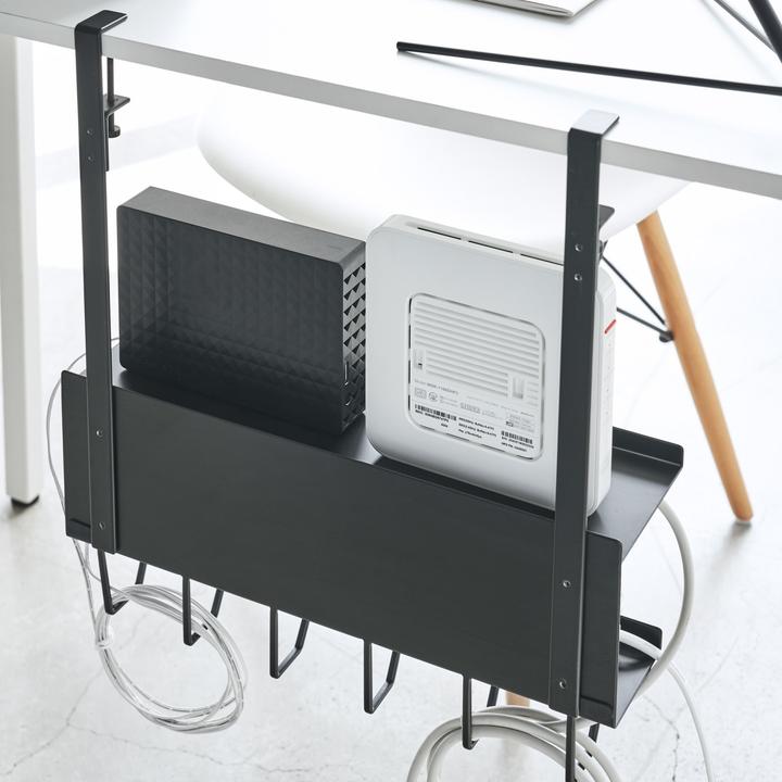 Actual product image Yamazaki Untertisch-Kabel-/Router-Organizer SMART