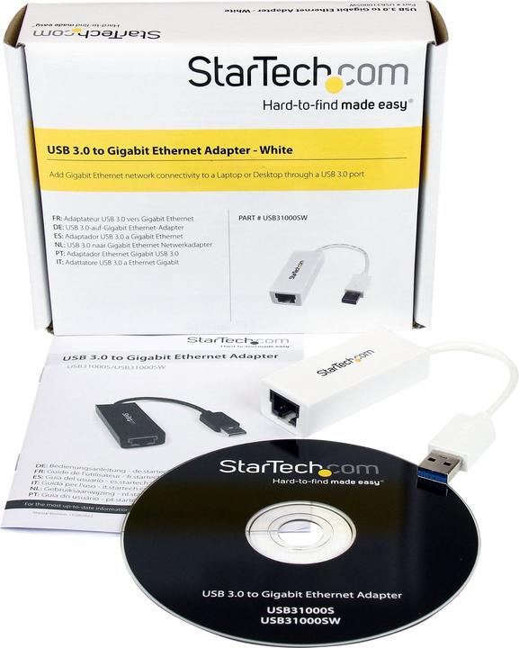Actual product image StarTech USB 3.0 to Gigabit Ethernet Lan Adapter (USB 3.0, RJ45 (1x))