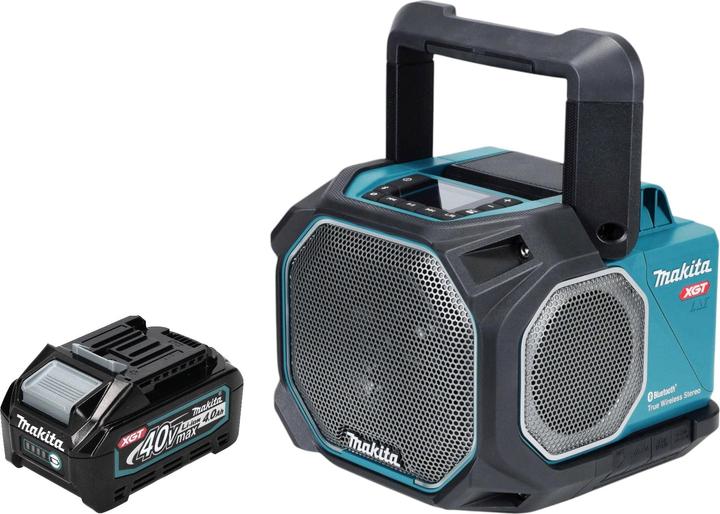 Produktbild Makita MR 014 GM1 Lautsprecher 14,4 / 18 / 40 V AC/DC Bluetooth Mikrofon + 1x Akku 4,0 Ah - ohne (Bluetooth)