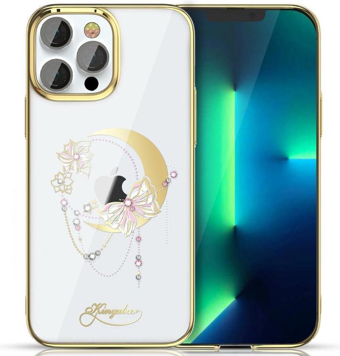 Image du produit Kingxbar Etui de luxe Moon Series avec cristaux Swarovski pour iPhone 13 Pro Gold (Butterfly) (Apple iPhone 13 Pro)