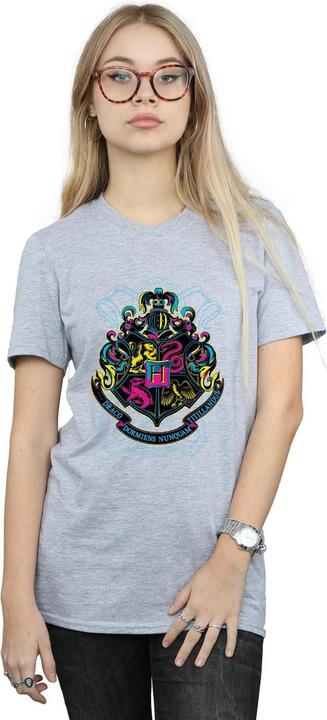 Actual product image Womens/Ladies Hogwarts Crest Cotton Boyfriend T-Shirt (3XL)