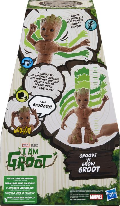 Immagine prodotto Hasbro Marvel Studios I Am Groot Groove 'N Grow Groot, figura interattiva alta 34 cm, supereroi