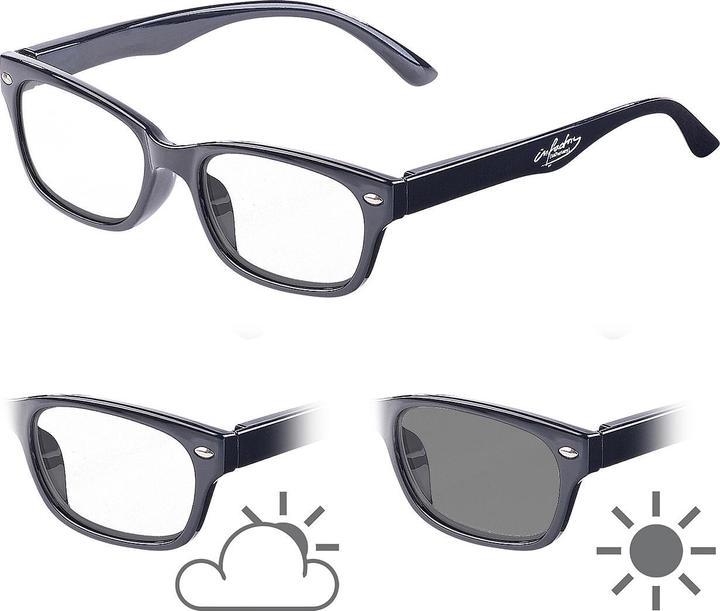 Actual product image Infactory Self-tinting reading glasses with UV protection 400, +2.0 diopters (+2)