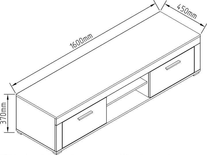 Produktbild VCM Holz TV Lowboard Möbel Fernseh Usilo XL (160 x 45 x 37 cm)