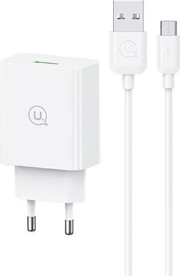 Image du produit Usams Zestaw szybkiego ład. Micro 2a 1m Fast Charging biały/white SC series(CC083) (18 W)