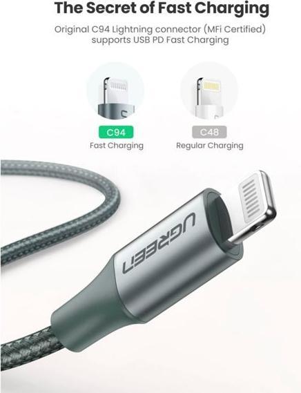 Immagine prodotto Ugreen Cavo da fulmine a USB-C 2.0 (1 m, USB 2.0)