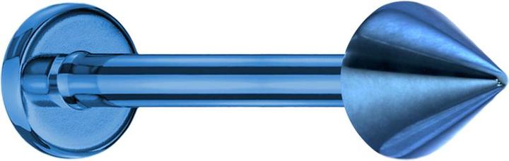 Produktbild Star Piercing Micro Labret dunkelblau mit Cone (ohne Messing, Titan G23)