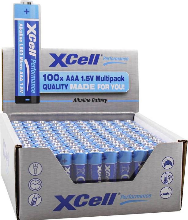 Actual product image XCell Alkaline MN2400/AAA/LR03, 100-pack incl.VEG (100 pcs., A)