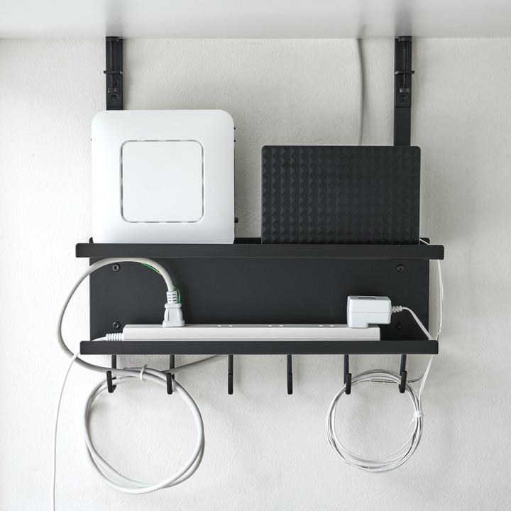 Actual product image Yamazaki Untertisch-Kabel-/Router-Organizer SMART