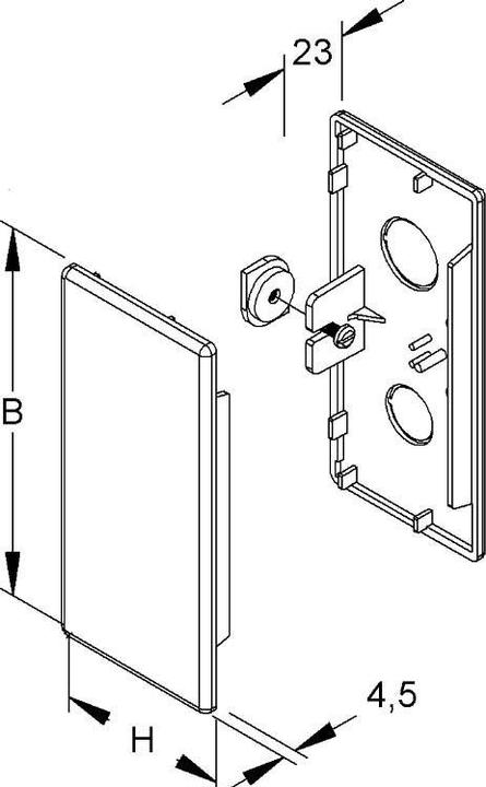 Produktbild Kleinhuis GmbH Co. KG Endstück 60x230 reinweiss RAL 9010