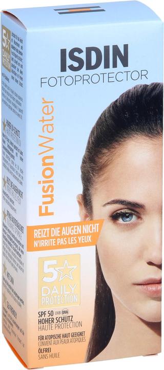 Actual product image Isdin Fusion Water (Suntan cream, SPF 50, 50 ml)
