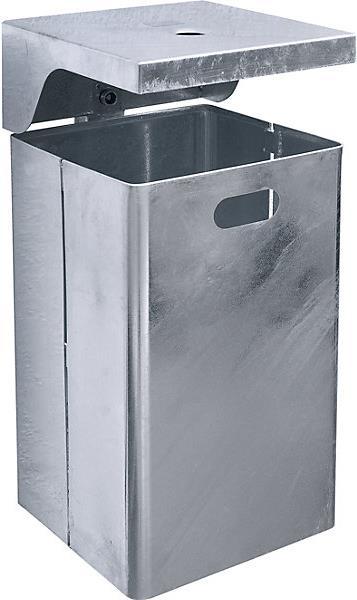 Actual product image kaiserkraft Litter garbage can for outside, hot dip galvanized (40 l)