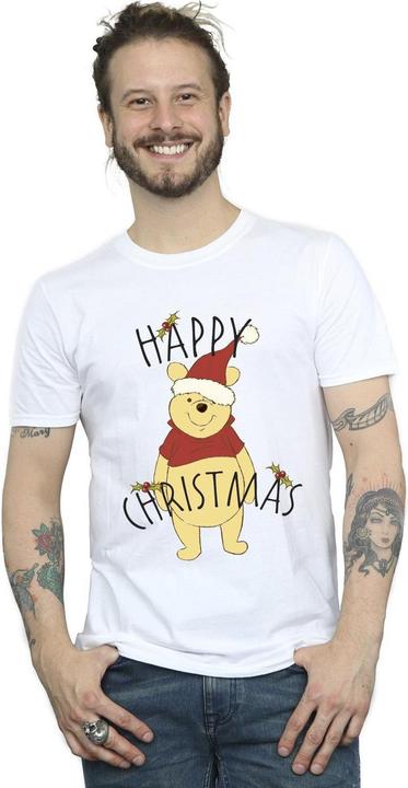Immagine prodotto Disney Winnie The Pooh Happy Christmas Holly Maglietta Uomo (XXL)