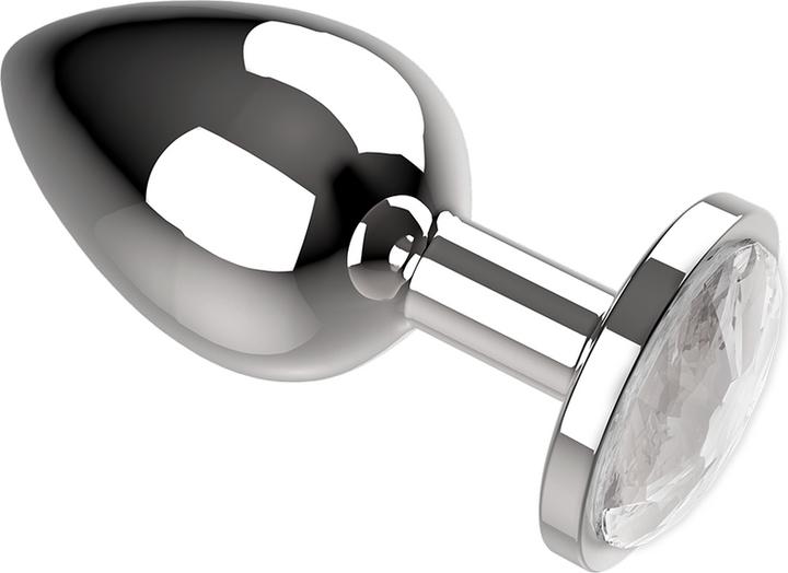 Actual product image Coquette Chic Desire Anal Plug Metal White Colour Size L 4 X 9cm