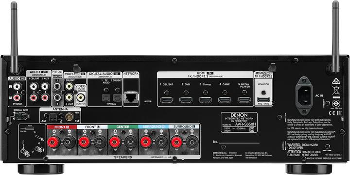 Immagine prodotto Denon AVR-S650H (5.2 canali, AM, FM)