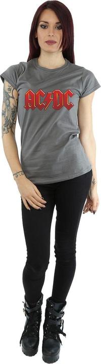 Actual product image AC/DC Womens/Ladies Dark Red Logo Cotton T-Shirt (XL)