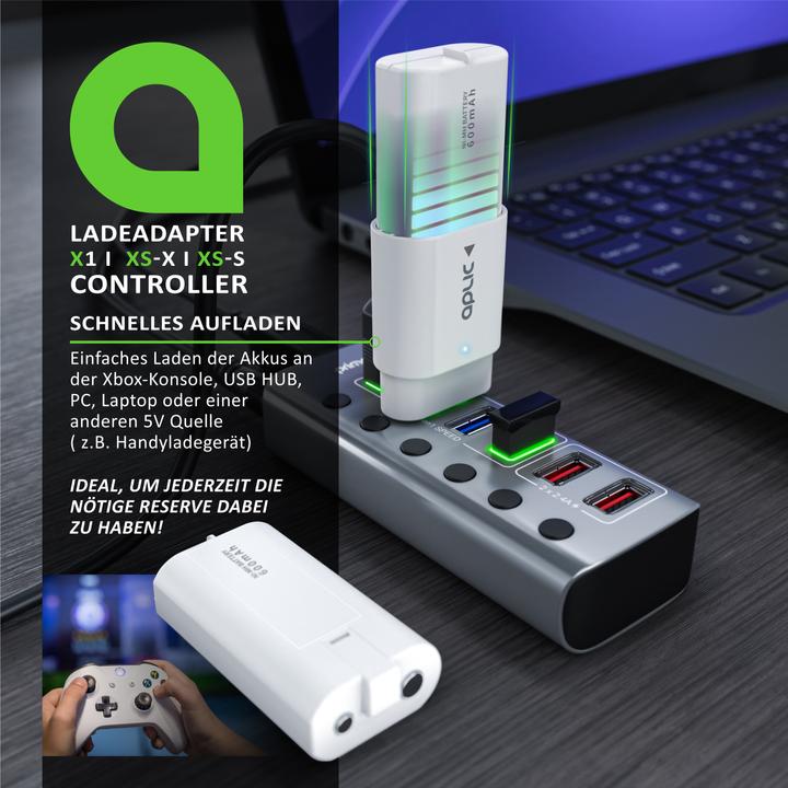 Image du produit Aplic Chargeur pour Xbox One Controller et Series Gamepad, station de charge de batterie, 2 batteries de (Xbox One S, Xbox Series S)