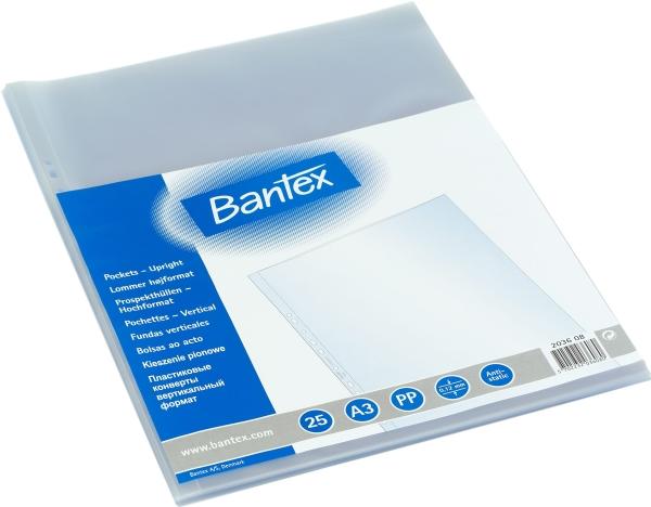 Bantex Plastlommer Elba A3 PP 0,12mm højformat - (25 stk.) (A3, 25 x)
