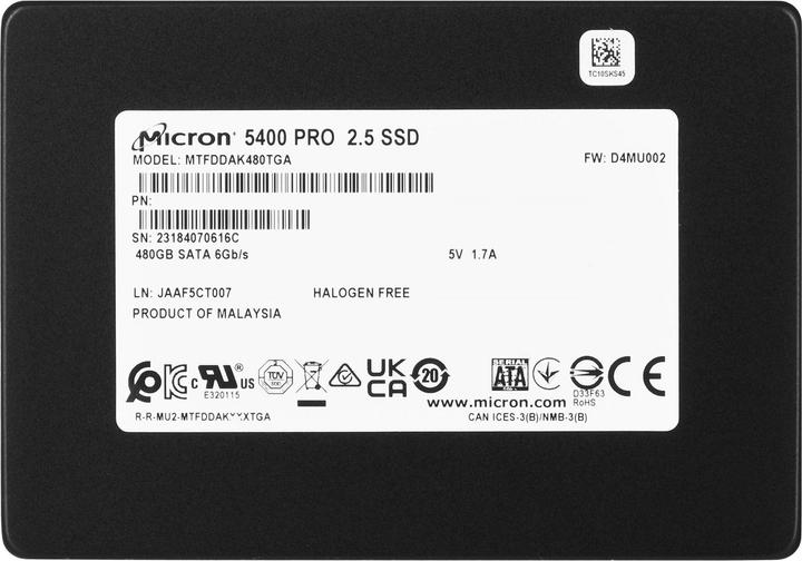 Immagine prodotto Micron 5400 PRO SATA SSD (480 GB, 2.5")
