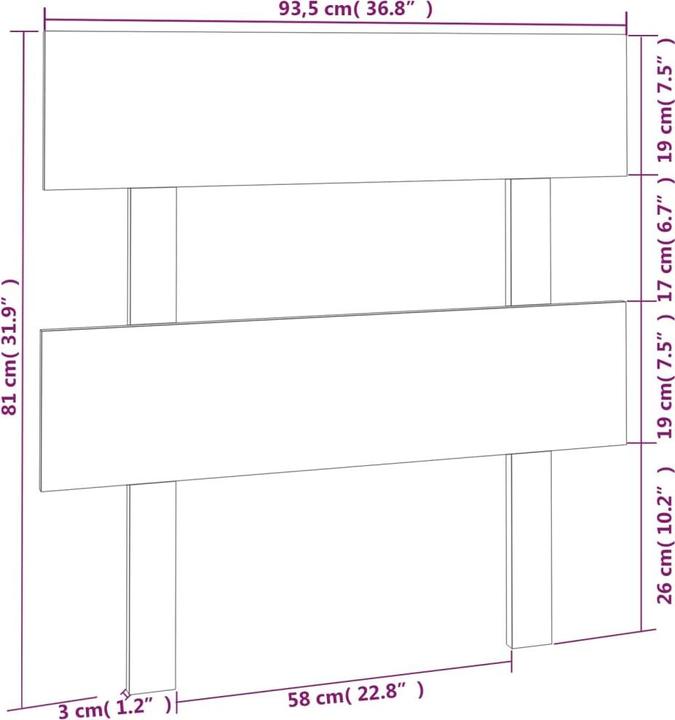 Image du produit VidaXL Lashonda (93.5 x 3 x 81 cm)