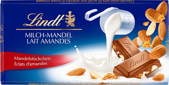 Produktbild Lindt Tafelschokolade Milch Mandel (100 g)
