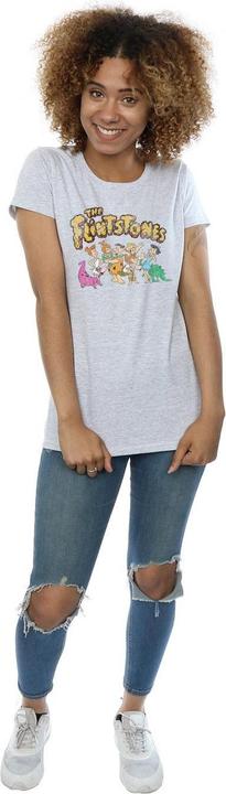 Actual product image The Flintstones Womens/Ladies Group Distressed Cotton T-Shirt (M)