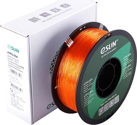 Image du produit eSUN eTPU-95A 1,75mm Tr. Orange 1kg Filament 3D (TPU, 1.75 mm, 1000 g, Orange)