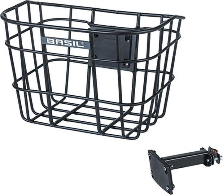Image du produit Basil Bremen Alu Bicycle basket FM - First - Avec système de fixation - Noir